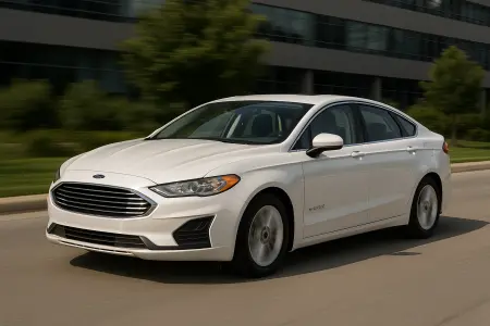 Фото до страницы  Гибридные автомобили: преимущества и новинка автопарка CATCAR — Ford Fusion Hybrid 2019 в белом цвете